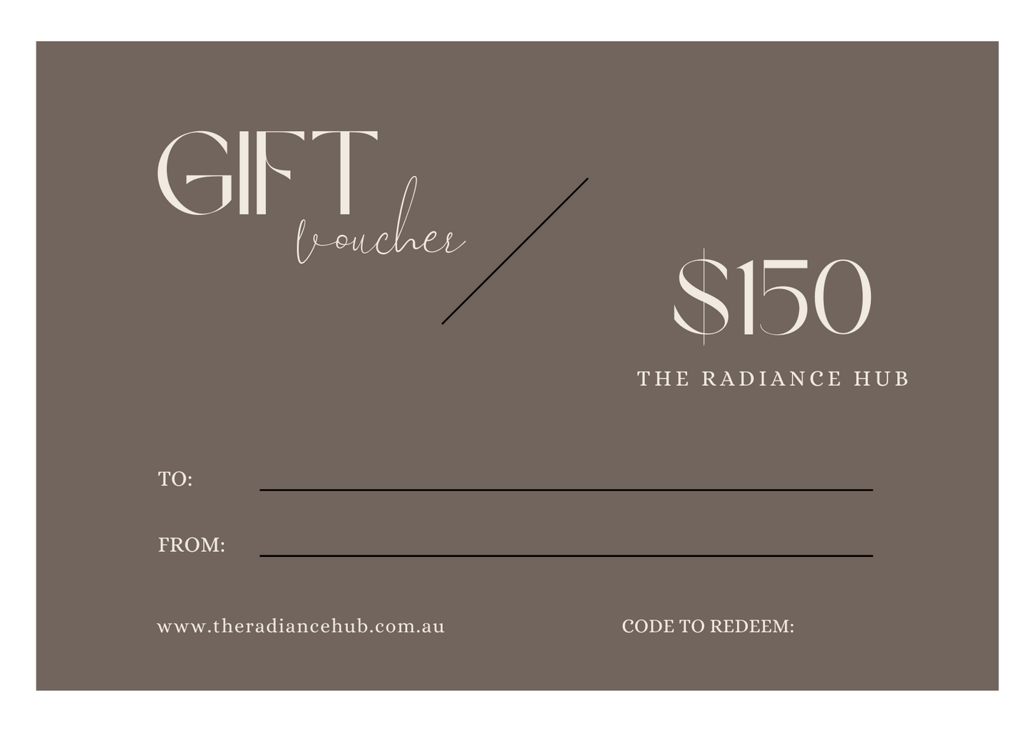 GIFT VOUCHER - The Radiance Hub